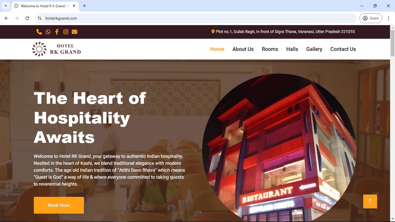 Hotel RK Grand - Portfolio by Techomind